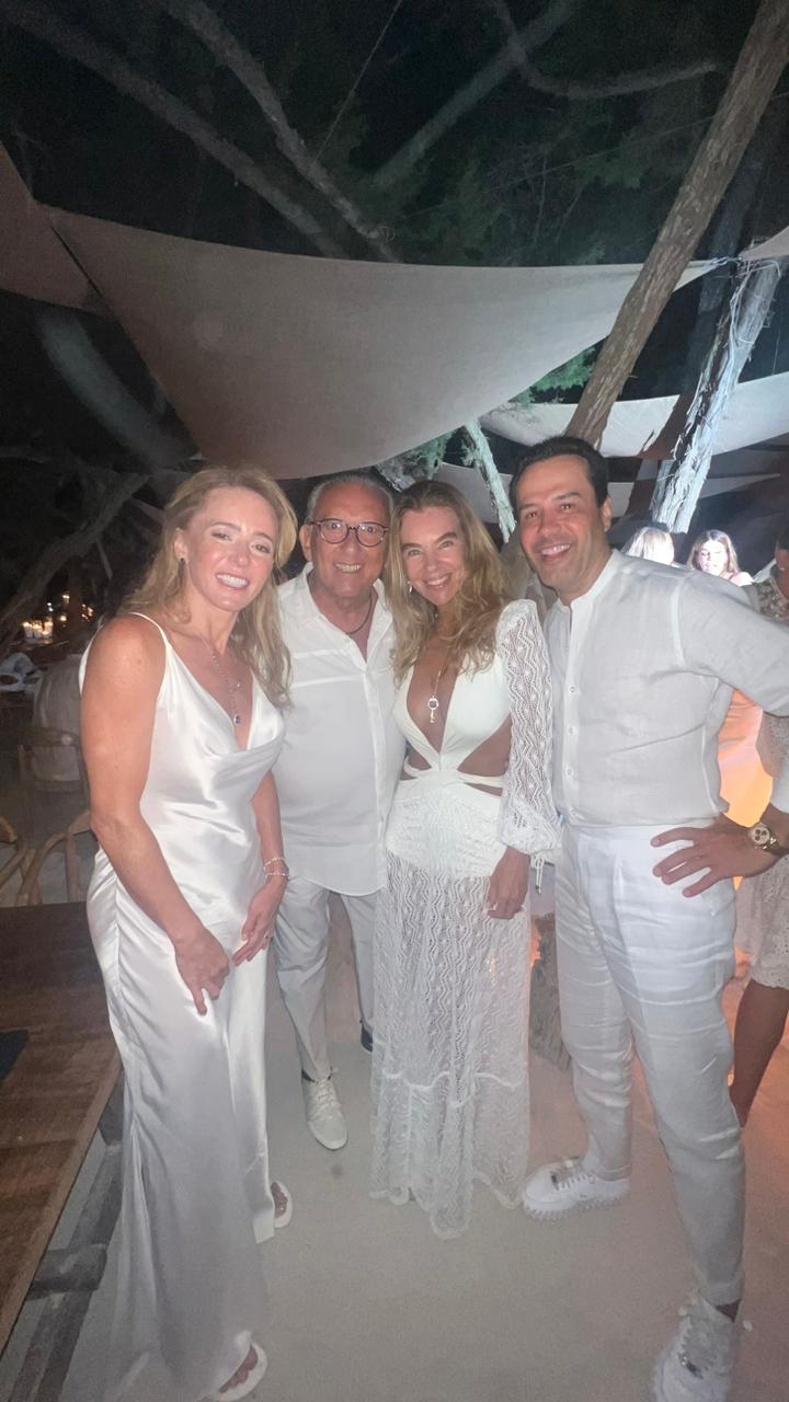 Casal Ricardo e Adriana Nunes, Galvão Bueno e Desiree Soares