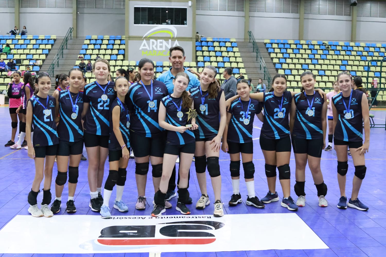    Equipe de voleibol na Arena Maracaju   (Assessoria voleibol Mato Grosso do Sul)