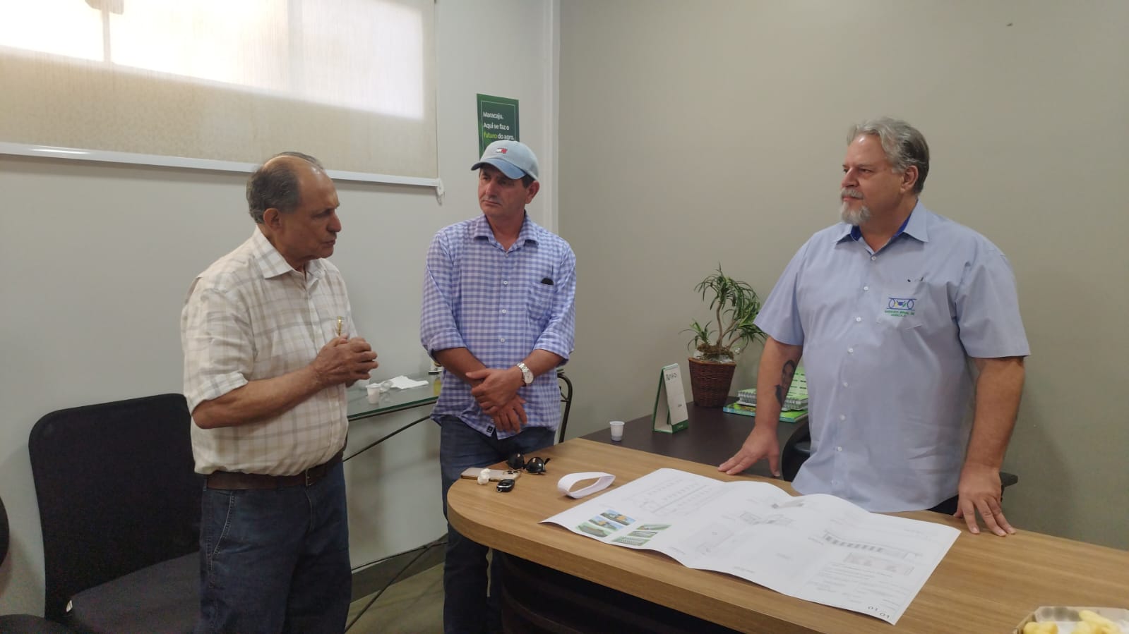 Deputado estadual Zé Teixeira, Vereador Catito, presidente do Sindicato Rural Marco Antônio