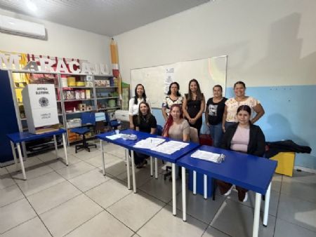 Registramos a eleição na Escola Municipal João Batista Lino Braga