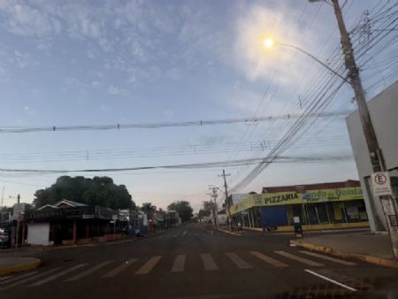 Avenida 11 de JUnho em Maracaju na manhã desta quarta feira