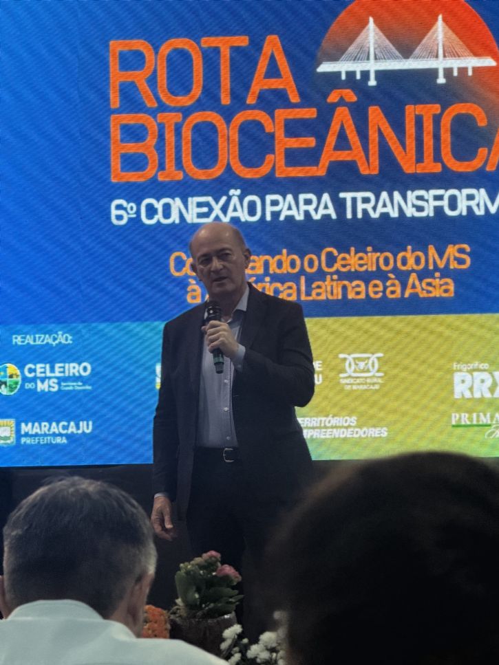 Diplomata João Carlos Parkinson destaca Rota Bioceânica e propõe parceria entre Maracaju e Chile durante o 6º Conexão para Transformar