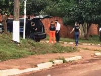 Nilton Fernandes de Souza, de 39 anos, durante diligência na tarde de hoje. (Foto: Ivinotícias)