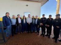 AUTORIDADES: Posto de base da PRE em Maracaju