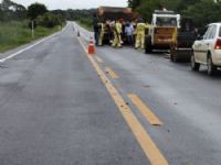 Uma das obras emergenciais é o tapa-buraco na MS-382, entre Guia Lopes da Laguna e Bonito