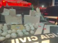 Material apreendido pelas policias
