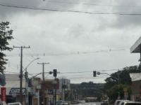 Centro de Maracaju após chuvas na tarde de quarta feira