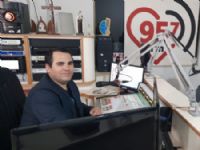 Alcemir Soares, no programa Sintonia do Amor, da Rádio Coração FM 95,7 com prefeito Marcos Calderan de Maracaju